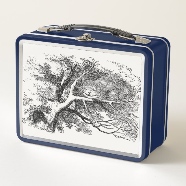 Alice in Wonderland - Cheshire Cat Fading to Smile Metal Lunch Box (Front)