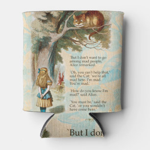 Alice in Wonderland Cheshire Cat Mad Can Cooler