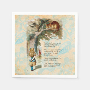 Alice in Wonderland Cheshire Cat Mad Napkin