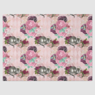 Alice in Wonderland Cheshire Cat Pink Decoupage Tissue Paper