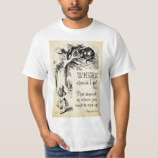Alice in Wonderland - Cheshire Cat Quote - Where S T-Shirt