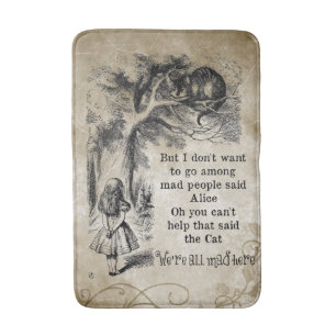 Alice in Wonderland; Cheshire Cat with Alice Bath Mat