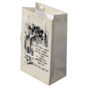 Alice in Wonderland; Cheshire Cat with Alice Small Gift Bag