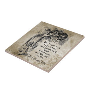 Alice in Wonderland; Cheshire Cat with Alice Tile