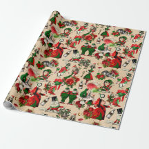 Alice in Wonderland Christmas Wrapping Paper