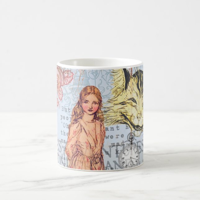 Alice in Wonderland Classic Cheshire Rabbit Alice Coffee Mug (Center)