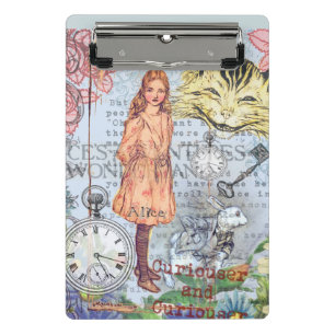 Alice in Wonderland Classic Cheshire Rabbit Alice Mini Clipboard