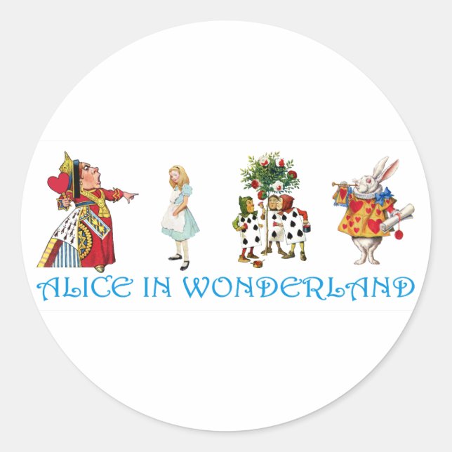 ALICE IN WONDERLAND CLASSIC ROUND STICKER (Front)