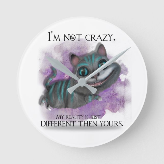 Alice in Wonderland clock. Round Clock (Front)