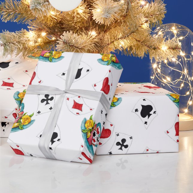 Alice in Wonderland Collage Christmas Wrapping Paper (Holidays)