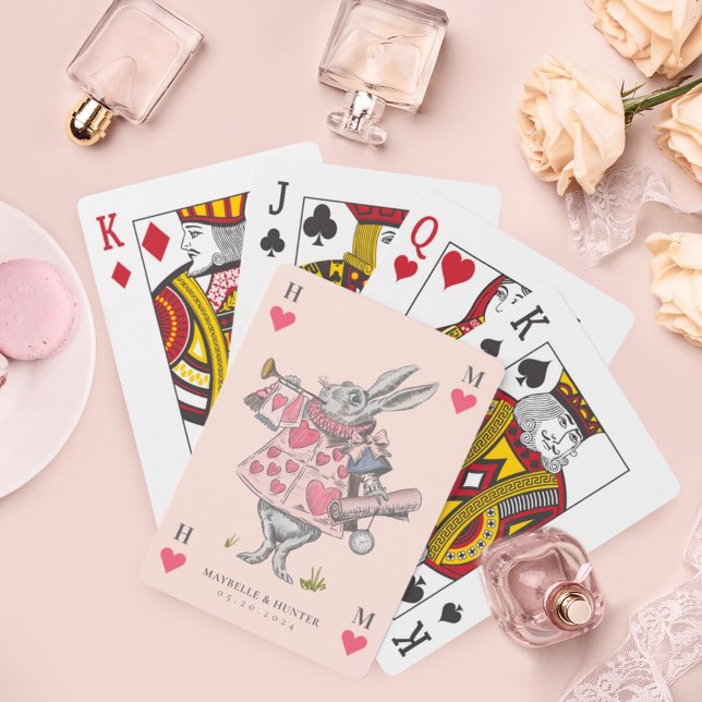 Alice in Wonderland Crown Knave of Hearts Monogram Playing Cards (Creator Uploaded)