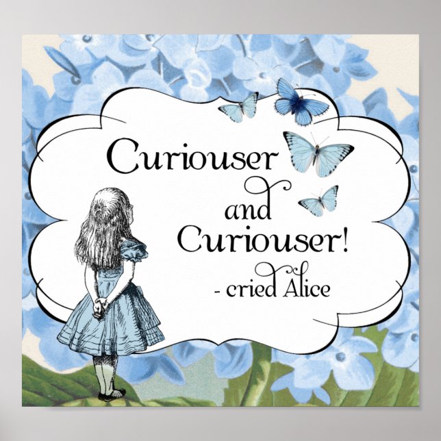 Alice in Wonderland Curiouser Butterflies Poster (Front)