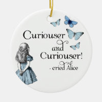Alice in Wonderland Curiouser Butterfly Ornament