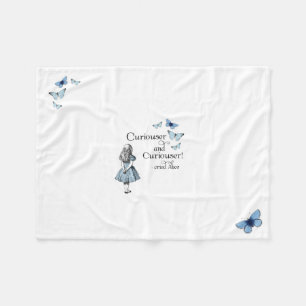 Alice in Wonderland Curiouser Fleece Blanket