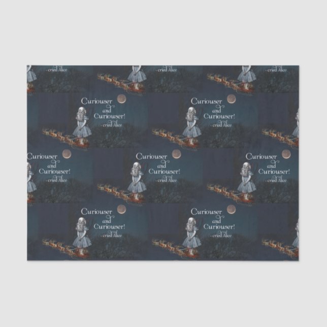 Alice in Wonderland Curiouser Santa Tissue Paper (Front)