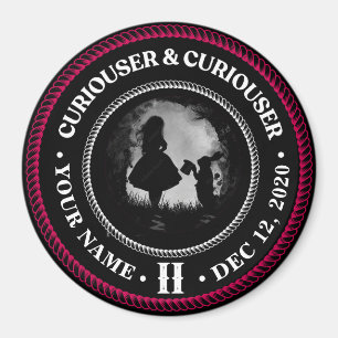 Alice in Wonderland, Curiouser, Sobriety Medallion Magnet
