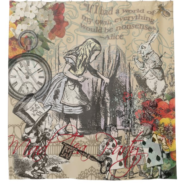 Alice in Wonderland Curtain Classic Art (Front)