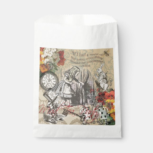 Alice in Wonderland Curtain Classic Art Favour Bag (Front)