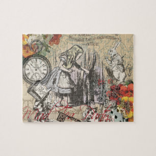 Alice in Wonderland Curtain Classic Art Jigsaw Puzzle
