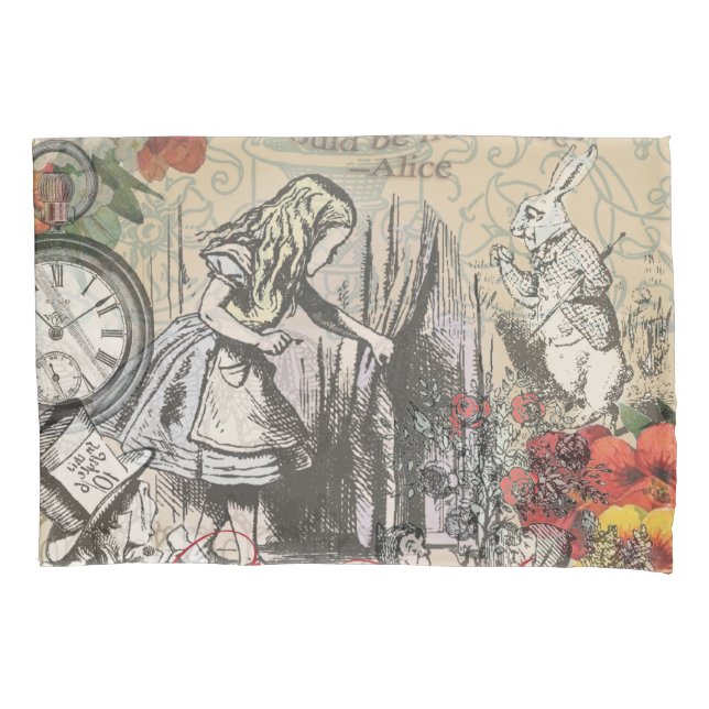 Alice in Wonderland Curtain Classic Art Pillowcase (Front)
