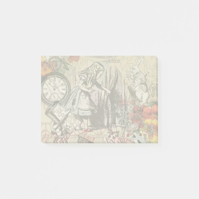 Alice in Wonderland Curtain Classic Art Post-it Notes (Front)