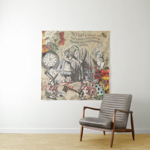 Alice in Wonderland Curtain Classic Art Tapestry