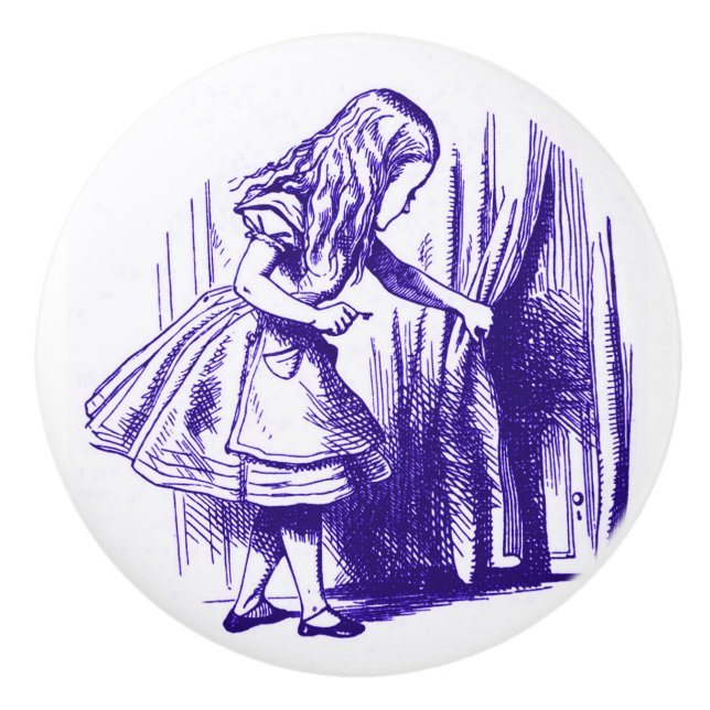Alice in Wonderland Curtain Purple Knob (Front)