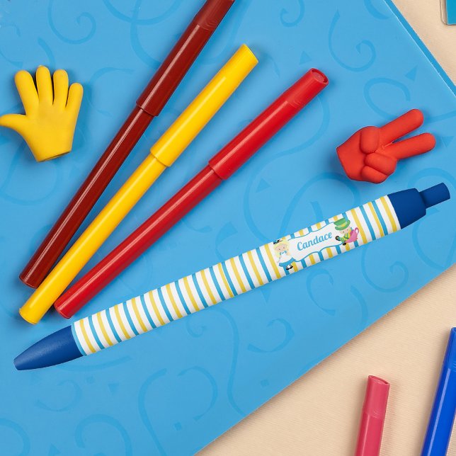 Alice in Wonderland Cute Kids Book Blue Yellow Black Ink Pen (Creator Uploaded)