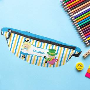 Alice in Wonderland Cute Personalised Girls Bum Bags