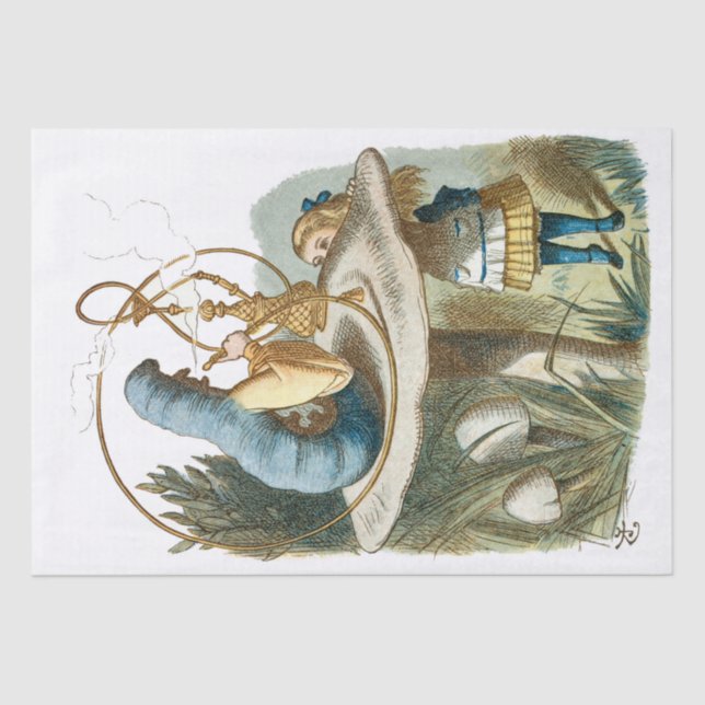 Alice in Wonderland Decoupage Decoupaging Vintage Tissue Paper (Front)