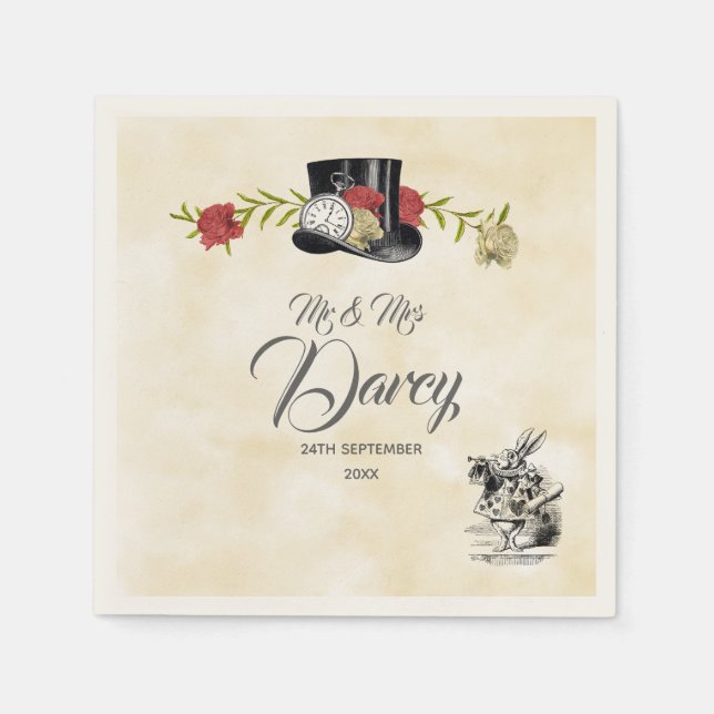 Alice in Wonderland Disposable Napkin (Front)