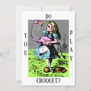 Alice in Wonderland "Do you play croquet?" Invite