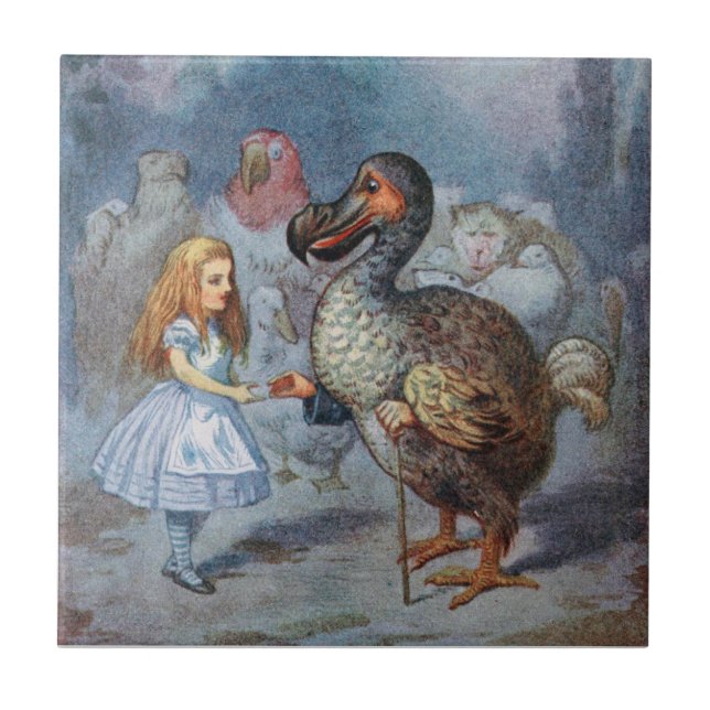 Alice in Wonderland Dodo Art Tile or Trivet (Front)