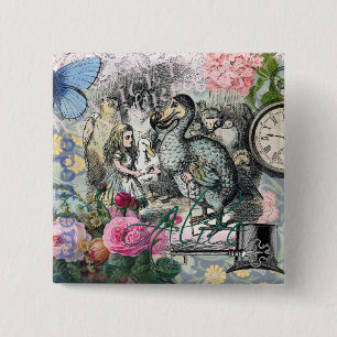Alice in Wonderland Dodo Classic Artwork 15 Cm Square Badge