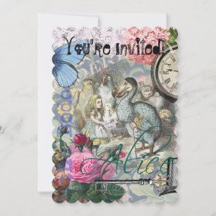Alice in Wonderland Dodo Classic Artwork Invitation