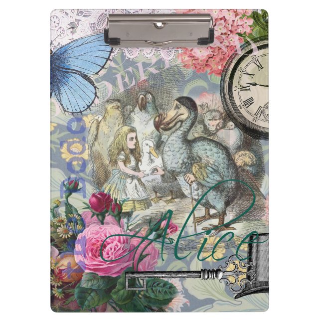 Alice in Wonderland Dodo Classic Tenniel Art Clipboard (Front)
