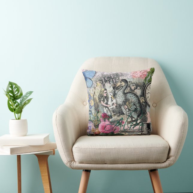 Alice in Wonderland Dodo Classic Tenniel Art Cushion (Chair)