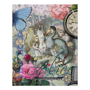 Alice in Wonderland Dodo Classic Tenniel Art Poster
