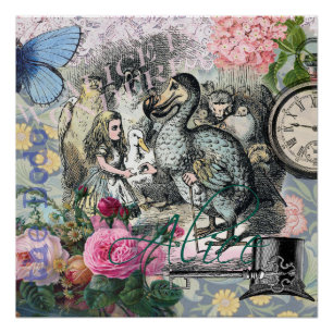 Alice in Wonderland Dodo Classic Tenniel Art Poster