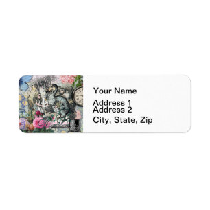 Alice in Wonderland Dodo Classic Tenniel Art Return Address Label