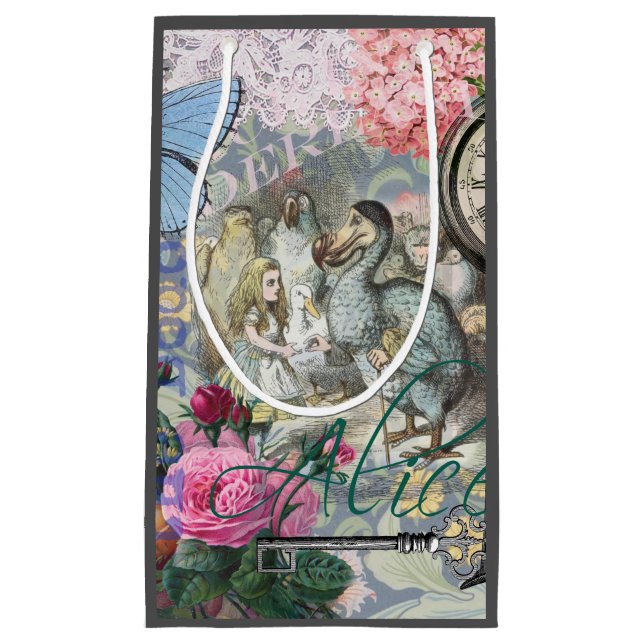 Alice in Wonderland Dodo Classic Tenniel Art Small Gift Bag (Front)