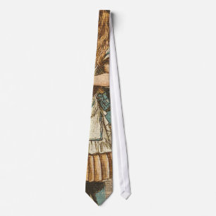 Alice In Wonderland Drink Me Vintage Book Page Art Tie
