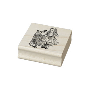 Alice in Wonderland Drink Me vintage drawing Rubber Stamp