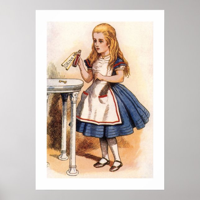Alice in Wonderland Drinking Potion Poster (Front)