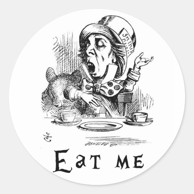 Alice in Wonderland - Eat me Classic Round Sticker (Front)