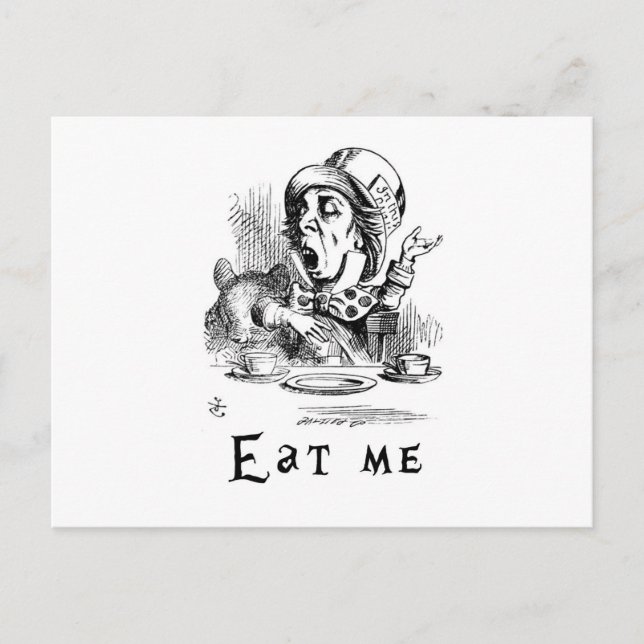 Alice in Wonderland - Eat me Postcard (Front)