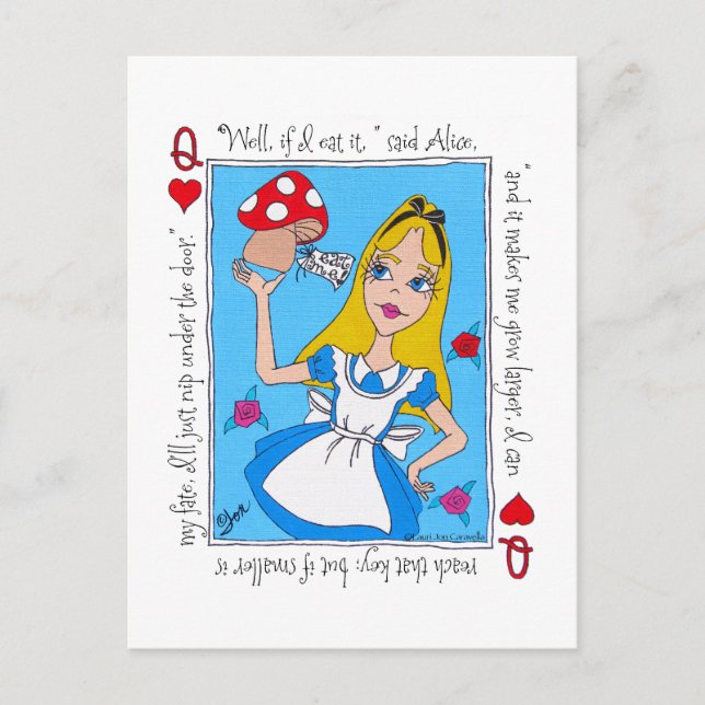 Alice in Wonderland, Eat Me! Postcard (Front)