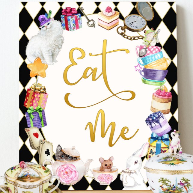 Alice in Wonderland Eat Me Table Sign (Creator Uploaded)