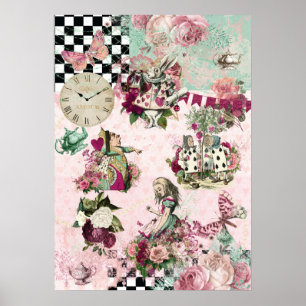Alice in Wonderland Elegant Poster