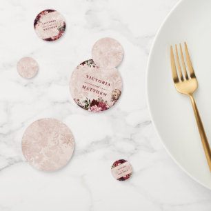 Alice in Wonderland Elegant Wedding Monogram Confetti